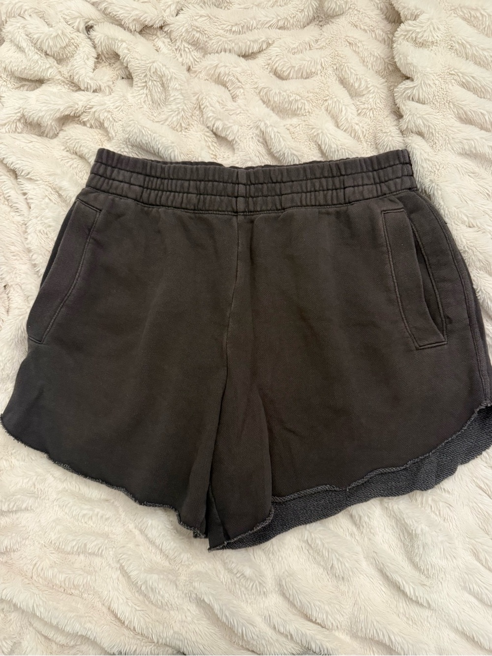 Aerie faded black sweatshorts